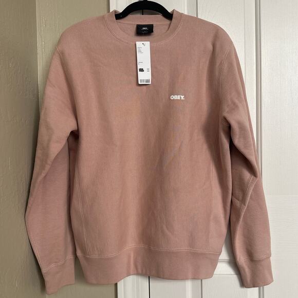 NWT Urban Outfitters Blush Pink Obey Sweatshirt Small - Picture 2 of 6